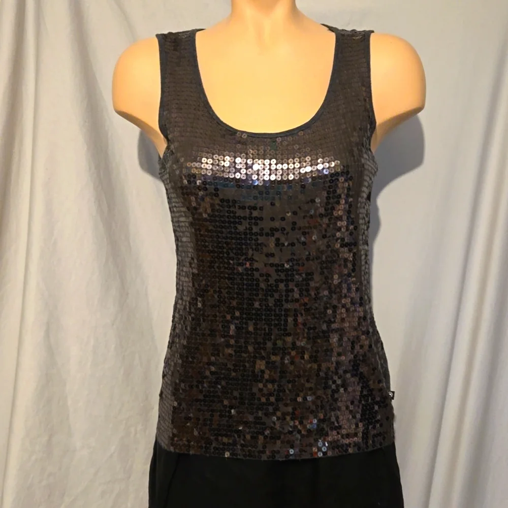 Michael Kors Gray sequined front tank top.